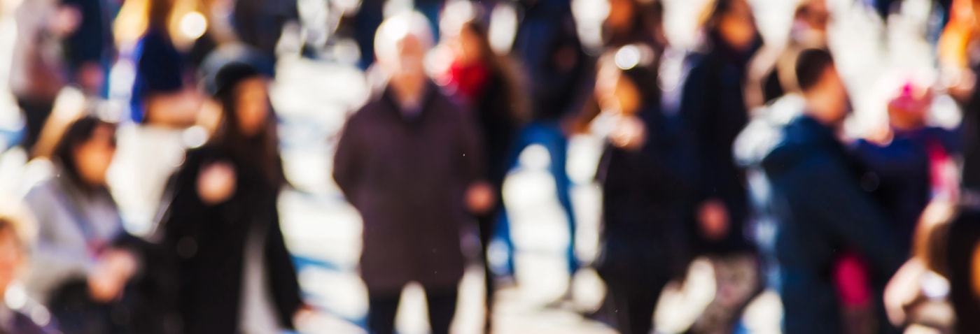 crowd walking Champaign