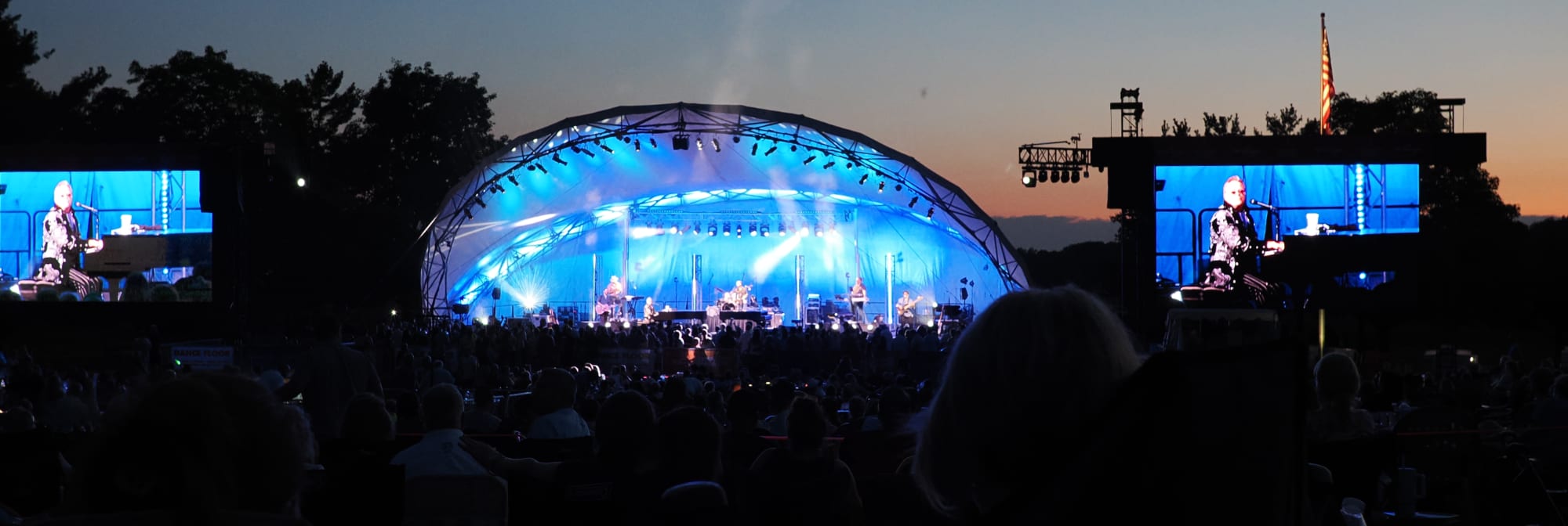 outdoor concert venue at sunset Champaign